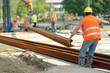 Tramway track construction Tramway track construction