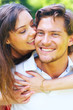 A portrait of a young couple enjoying a summers day