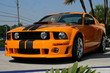 orange american muscle car