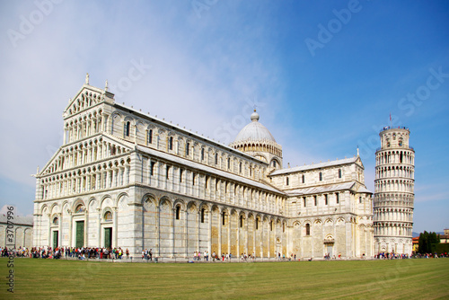 Photo: Pisa bell tower and cathedral Pisa bell tower and cathedral