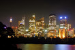 Sydney skyline at night..