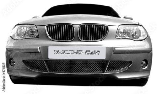 racing racing car on a white background