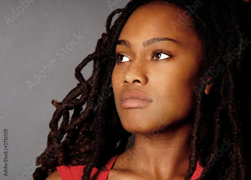Beautiful Portrait of a Nigerian Woman with Dreadlocks