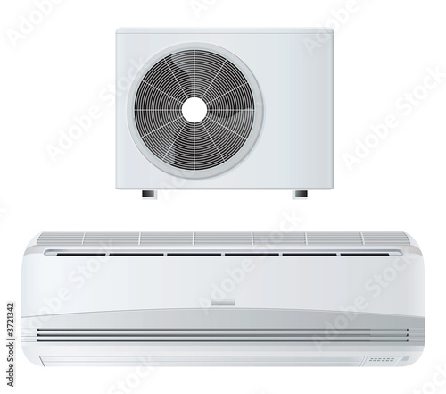 air conditioner rasterized vector illustration isolated