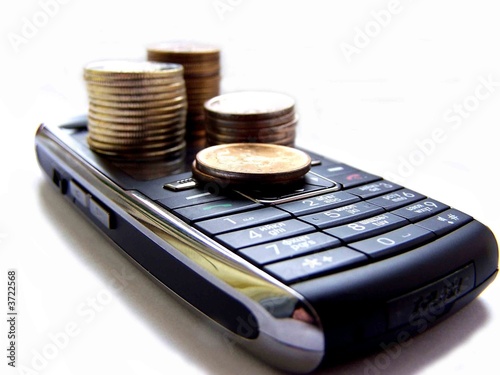 coin on cellular mobile phone