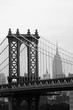 Manhattan Bridge in New York City (Black and White)
