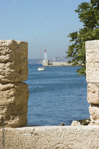 Marseille port travel background Marseille port travel background