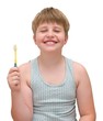 boy with tooth-brush boy with tooth-brush