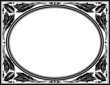 acanthus frame black on white