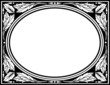 acanthus frame white on black