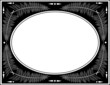 fern frame white on black