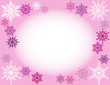 snowflake frame pink pastel