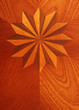 Wood inlay in star pattern in vivid texture