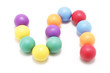 Colored Balls on White Background