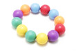 Colored Balls on White Background