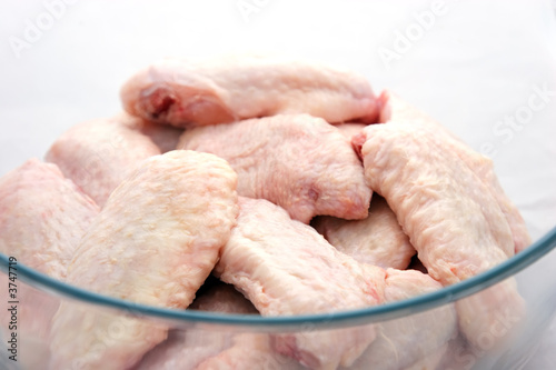 Chicken wings in a glass bowl Chicken wings in a glass bowl