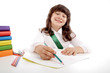 Portrait of a styled children. Theme: education..
