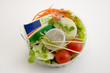 Salad container with cheese and cheese and lettuce Salad container with cheese and cheese and lettuce