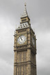 big ben against a grey cloudy sky 