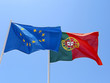 Bandeiras de Portugal e União Europeia