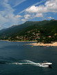 fast boat in the lake of the north of portugal fast boat in the lake of the north of portugal