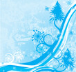 Grunge christmas winter background, vector