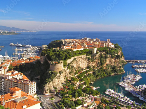 Majestic view of the castle in Monaco