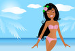 On the beach