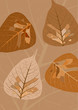 Brown background of autumn leaves