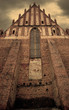Old gothic church at mistic scenery