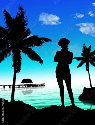Illustration: fille sexy sur la plage fille sexy sur la plage