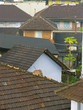 Traditinal, sloping roofs of manglori tiles, Kannur, Kerala