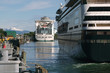 Cruise ships in Juneau, Alaska harbor