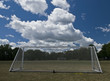 Soccer field and goals Soccer field and goals