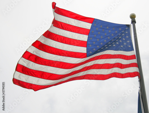 american flag waving in wind. American Flag Waving in the