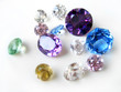 Multicolor gemstones close-up Multicolor gemstones close-up