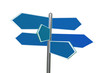Six-way signpost