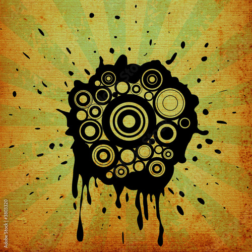 retro circles and ink splats retro circles and ink splats