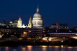 Bridge Blackfriars with St.Paul Cathedral at night.