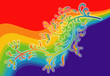 Rainbow colorful Flower