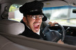 Mad driver in the car