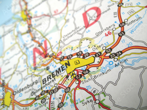 Bremen on map