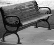 Southlake Town Square Black & White Bench