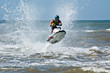 extreme  jet-ski watersports with big waves