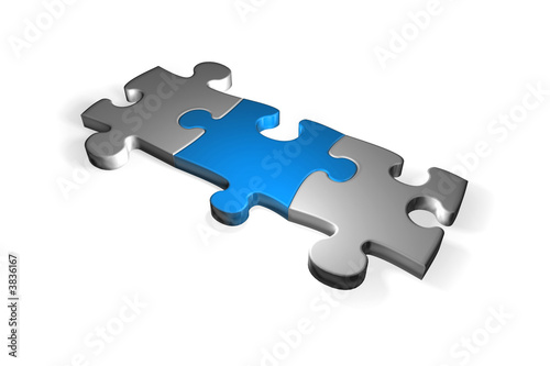 puzzleteil blau - puzzle piece blue