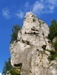 limestone rock with cross