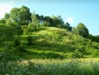 small hill at sunset