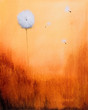 This is an abstract painting of a dandelion This is an abstract painting of a dandelion