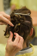 détail de coiffure de mariée
