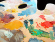 Artist’s palette in use